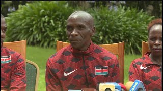 Eliud Kipchoge and team chases Paris Olympic marathon gold [upl. by Trixi167]