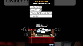 BANCO SANTANDER SA  598 de dividendos nos ultimos 12 meses dividendos investimentos trader [upl. by Pathe]