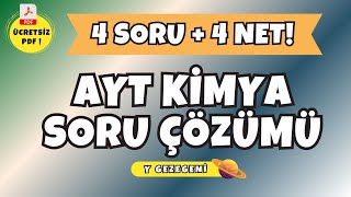 🔥 AYT KİMYA SORU ÇÖZÜMÜ 4 NET aytkimya [upl. by Pease59]