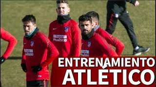 AtléticoLleida  Entrenamiento Atlético de Madrid  Diario AS [upl. by Lehcem]