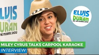 Miley Cyrus Chats About Doing Carpool Karaoke with Her Whole Family  Elvis Duran Show [upl. by Avlasor542]