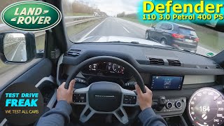 2023 Land Rover Defender 110 P400 AWD 400 PS TOP SPEED AUTOBAHN DRIVE POV [upl. by Nilde]