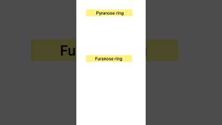 what is pyranose and furanose ring l difference between pyranose and furanose ring l biology [upl. by Medin320]