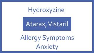 Hydroxyzine Pronunciation  Generic Name Brand Name Indication Top 200 Drugs PTCB PTCE NCLEX [upl. by Eda]