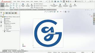 02  Solidworks Outil Image Esquisse [upl. by Nauqaj]