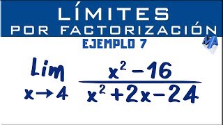 Solución de límites por factorización  Ejemplo 7 [upl. by Nagiam]