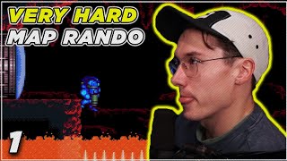 Very Hard Map Rando  THIS RANDO SUCKS  Super Metroid  1 [upl. by Nannarb]