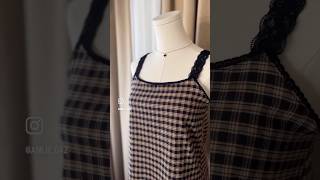 Let’s sew a plaid cami sewing coquette diyfashion diyfashion sewingtutorial pinterest sew [upl. by Yma737]