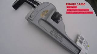 RIDGID Aluminum Pipe Wrench 14 inches Made in the USA [upl. by Eissert52]