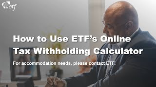 How to Use ETFs Online Tax Withholding Calculator [upl. by Petronia]