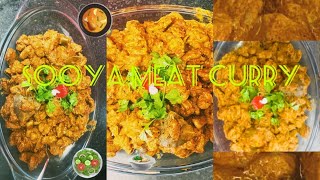 Soya meat curry how to make இறைச்சிக்கறி சுவையில்சோயாமீற் கறிசெய்வது எப்படி [upl. by Allemat]