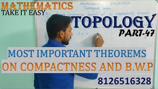 Most important theoremes on compactness Topological space Mathematics for MscMA BY Vibhor tyagi [upl. by Cirred203]