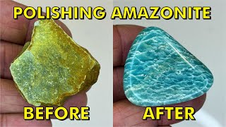 Cutting Shaping amp Tumbling Polishing Amazonite [upl. by D'Arcy692]