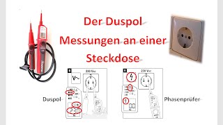 Der Duspol an der Steckdose  Messung  Frequenz  Phasenprüfer  RCDTester  Störspannungen [upl. by Anaer684]