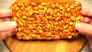 Crunchy Peanut Nougat Just 2 Ingredients DIY Sweets  Peanuts In Caramel Recipe [upl. by Fawcette]