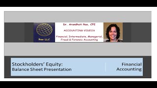 Stockholders Equity  Balance Sheet Presentation [upl. by Nimocks825]