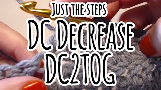 Double Crochet Decrease dc2tog  Just The Steps Crochet [upl. by Niras]