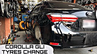 YOKOHAMA BLUEARTH ES32 20555R16 COROLLA ALTIS TYRES CHANGE PRICES IN KARACHI PAKISTAN 🇵🇰 [upl. by Ailemap]