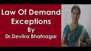 quot Law of Demand  Exceptionsquot In Economics By DrDevika Bhatnagar [upl. by Dorothea]