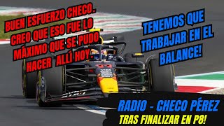 Radio Checo Pérez Y la Conformidad de Christian Horner tras Finalizar P8 F1 radio español [upl. by Sukey]