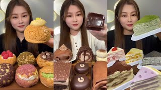 ASMR Dessert Mukbang Eating Cake  Mukbang Eating Show💗🍰🧁 [upl. by Kowtko]