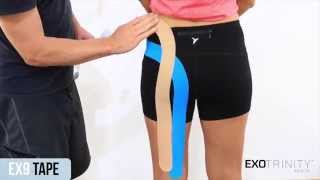 How To Apply EX9 Kinesiology Tape For Sciatica [upl. by Link]