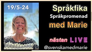 Språkpromenad med språkfika 1952024  Lär dig svenska svenskamedmarie [upl. by Enieledam]