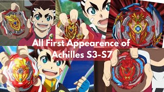 All First Appearances of Achilles in Beyblade Burst Season 37 [upl. by Urba]