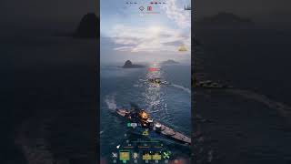 Brutal Broadside Battle Between Vladivostok and Ipiranga  World of Warships shorts wows [upl. by Mckee580]