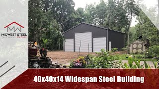 40x40x14 Steel Building  Metal Building  Metal Garage in Michigan [upl. by Eneladgam75]