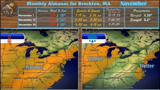 MONTHLY ALMANAC for November 2024 Brockton MA [upl. by Drof]