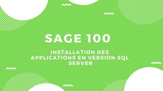 comment installer correctement sage 100 i7 pour sql serveur sage compta et gestcom et paie [upl. by Ahsiniuq883]