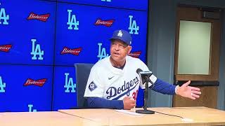 Dave Roberts talks about Shohei Ohtani’s debut with the Dodgers after their Opening Day win [upl. by Lebam]