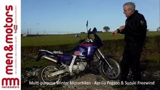 Multipurpose Winter Motorbikes  Aprilia Pegaso amp Suzuki Freewind [upl. by Reta]