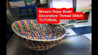 Mosaic Rope Bowl Decorative Stitch TUTORIAL  Christopher Nejman [upl. by Spence]