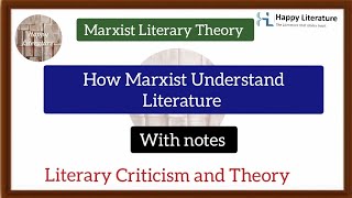 Marxism and Literature How Marxist Understand Literature with notes HappyLiterature [upl. by Giah]