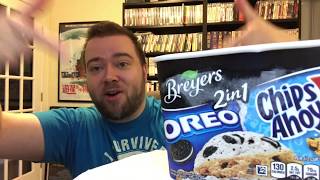 Breyers 2in1 Oreo amp Chips Ahoy Review Ice Cream  Frozen Dairy Dessert [upl. by Rebeca]