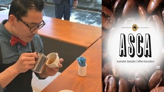 2015 Australian Latte Art Champion Caleb Cha [upl. by Ahsertal]