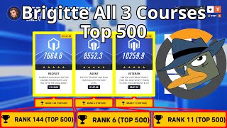 Brigitte Hero Mastery Top 500 all 3 courses Recruit Agent and Veteran 5 stars  Overwatch 2 [upl. by Svend]