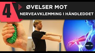 4 Øvelser mot Nerveavklemming i Håndleddet [upl. by Bogie]