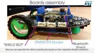 Bluetooth controlled Robot made with NUCLEOF072RB [upl. by Etnomed]