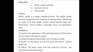 To determine efficiency of pelton wheel [upl. by Haldeman719]