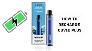 How to RECHARGE Cuvie Plus Vape in Minutes [upl. by Dorsman]