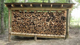 Building an Old Fashioned Firewood Shed  FULL BUILD [upl. by Eceirehs]