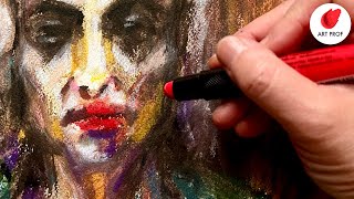 Art Supply Review Marabu Crayons for Drawing Lady Gaga in Joke 2 [upl. by Yelram]