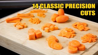 14 classic Precision Cuts Basic Knife Skills [upl. by Adaiha]