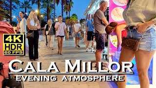 Cala Millor Mallorca evening atmosphere 4K 60fps HDR UHD 💖 The best places 👀 evening walking tour [upl. by Barclay]