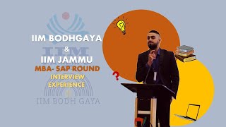 IIM Bodhgaya  IIM Jammu Personal Interview Experience  SAP 2023 CAT 2022 [upl. by Ainot628]