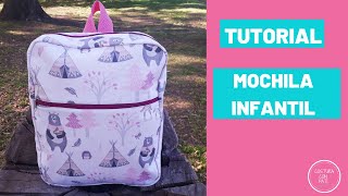 DIY CÓMO HACER UNA MOCHILA INFANTIL  mochila escolar [upl. by Guglielma162]