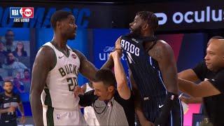 Marvin Williams amp James Ennis exchanged shoves amp Ennis hauls off and punches Darvin Ham [upl. by Olfe]